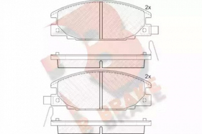 R BRAKE rb0853 -  Комплект тормозных колодок, дисковый тормоз